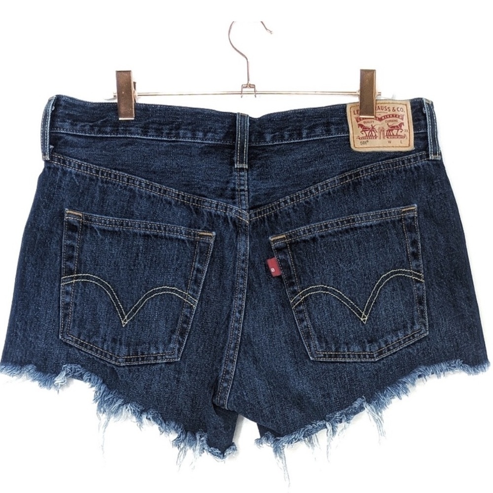 Vintage Rare R Tab 501 Levi’s Denim Jean Booty Short Frayed High Waist Shorts 30